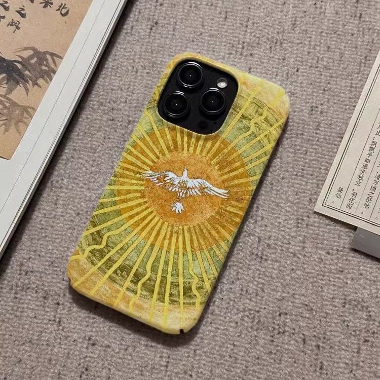 

Чехол для телефона Sunlight Bird для Apple iPhone16promax - винтажный акриловый глянцевый жесткий чехол для iPhone16/15/14/13/12/11/Plus/Pro/Promax Sun