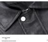 2025 Men's Retro Suede Velvet Jacket - Trendy American Lapel Style for Autumn