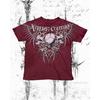 European and American men's summer Gothic letter bone wing skull print soft and breathable round neck T-shirt outdoor street top
