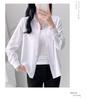 2025 Women's Korean Slimming Long Sleeve Shirt - Spring & Autumn Trendy Versatile Jacket-Style Top