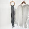 French retro silk scarf summer thin versatile fashion high sense neck long streamer scarf tied hair silk scarf women