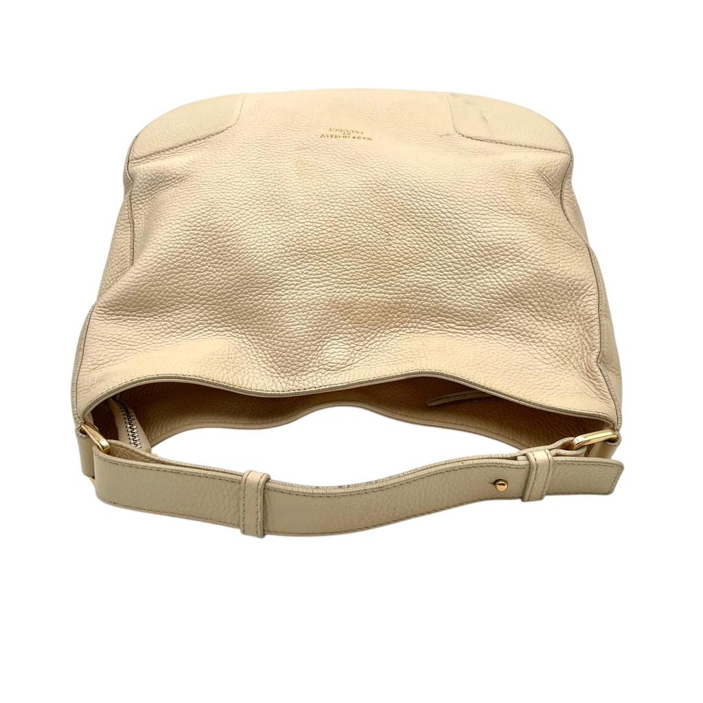 Used  One Shoulder BagShoulder Bag Ivory/gold Leather Women