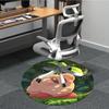1pc Kitty Kirby Office Round Area Rug, Under Office Chairs Bedroom Living Room Home Decor, Available in Various Sizes0