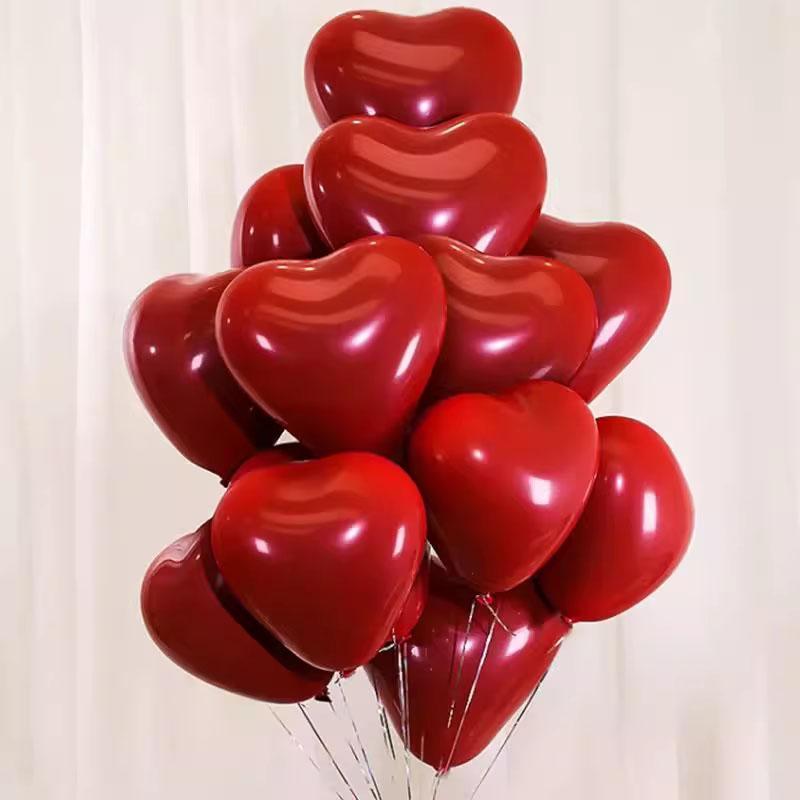 

Valentine 50/10pcs Red Heart Balloons Inflatable Latex Balloon for Valentine’s Day Wedding Party Anniversary Decoration Supplies 10pcs&10inch красный