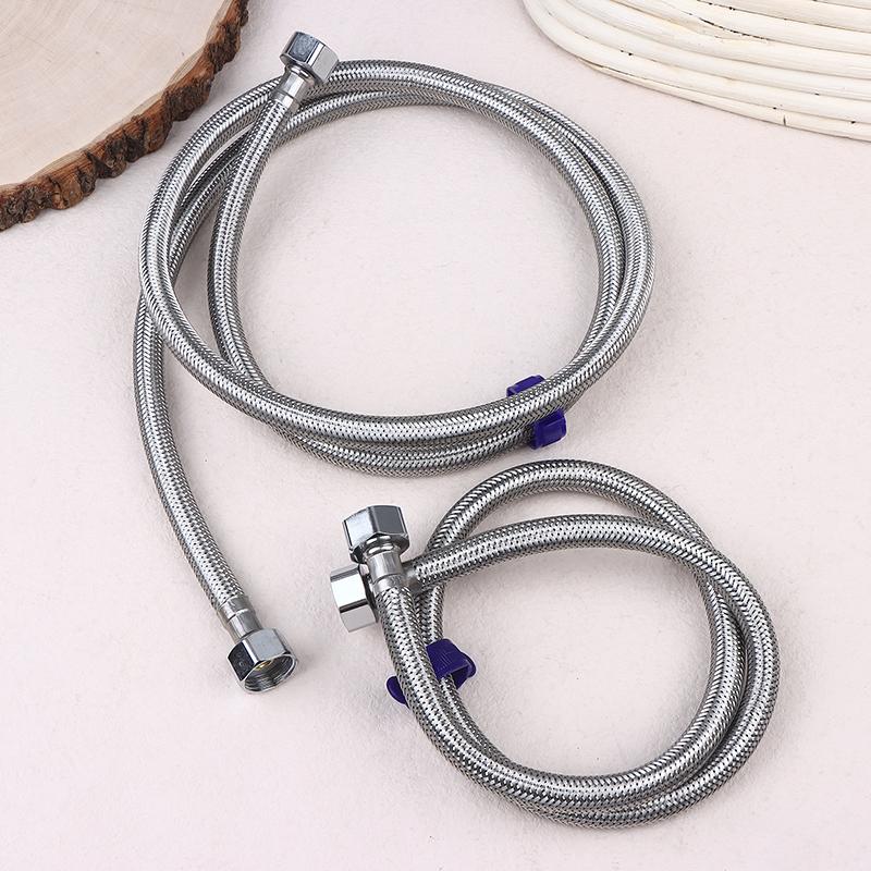 304 Stainless Steel Faucet Braided Water Pipe 1/2 Inch High Pressure Toilet Heater  And Cold Water Inlet Flexible Hose