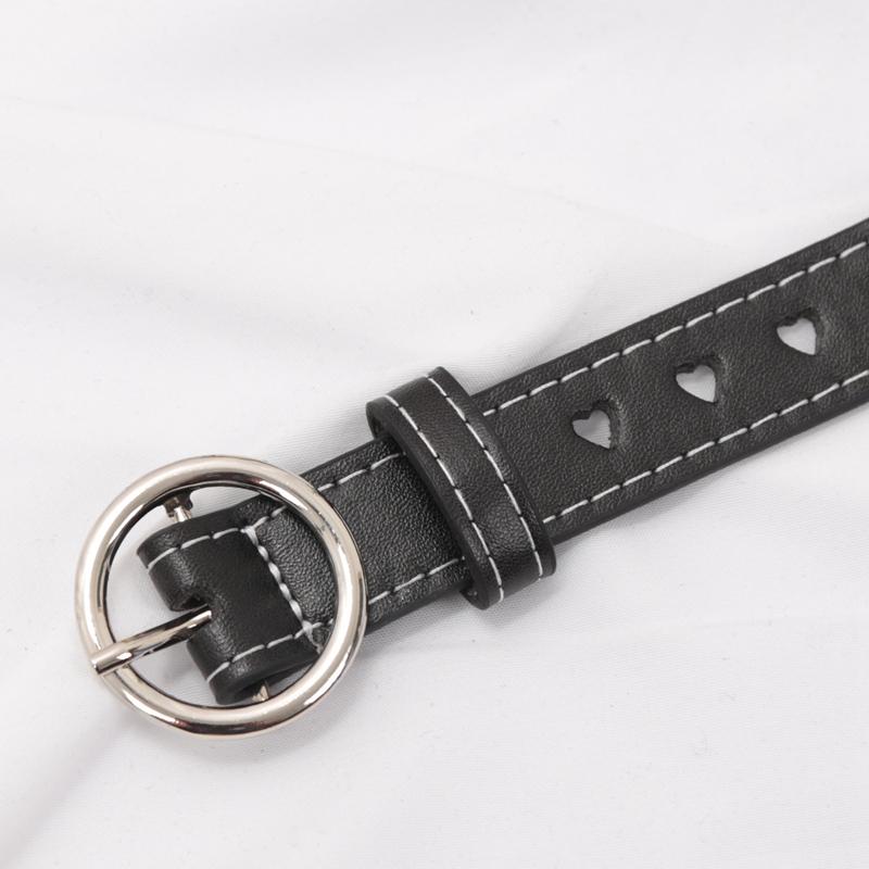 Women PU Leather Belt Hollow Out Loving Ladies Waist Belt Personality Female Designer Jeans Pants Strap for Women Girls