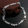 Charms Classic 4MM Sideways Chain 925 Silver Bracelet for Woman Boy Man Jewelry Wedding Party Christmas Gifts