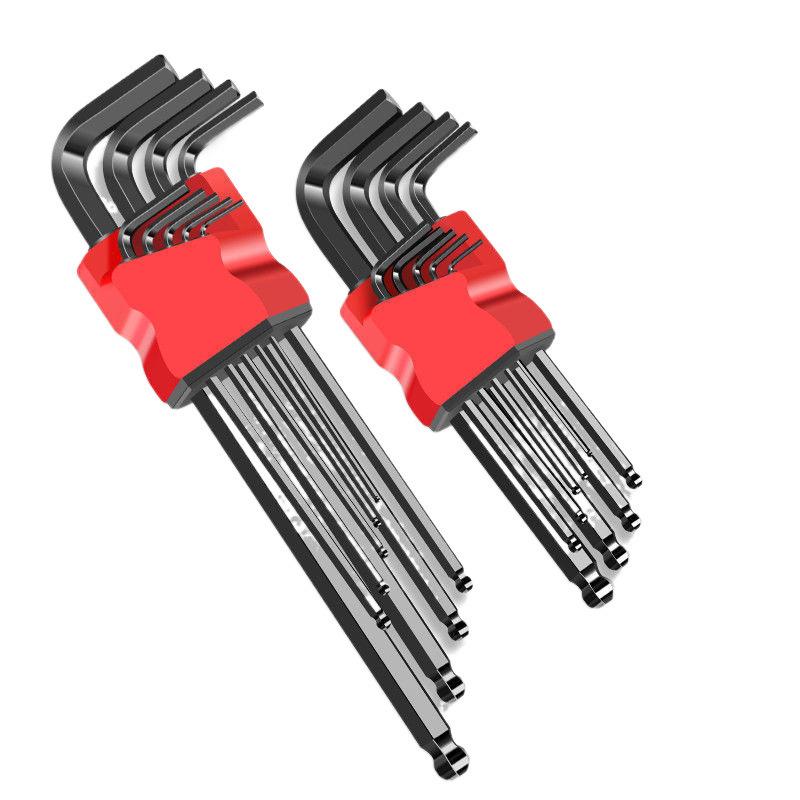 Erweitertes Mattes Sechskant-Kugelkopfeinsatz-Torx- und metrisches Schraubenschlüsselset