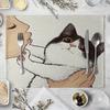 40x30cm Linen Cat Print Table Mat Cute Cat Cartoon Animal Pattern Placemats For Children Kids Kitchen Dining Place Mats Pads