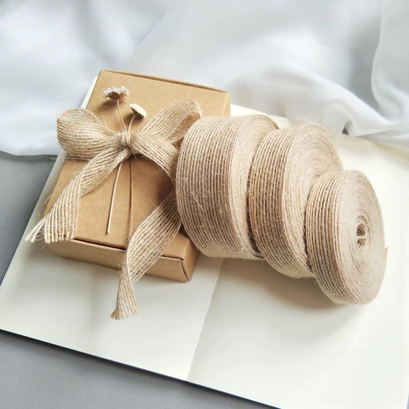 Handmade Burlap Jute Ribbon for DIY Bows and Hair Accessories