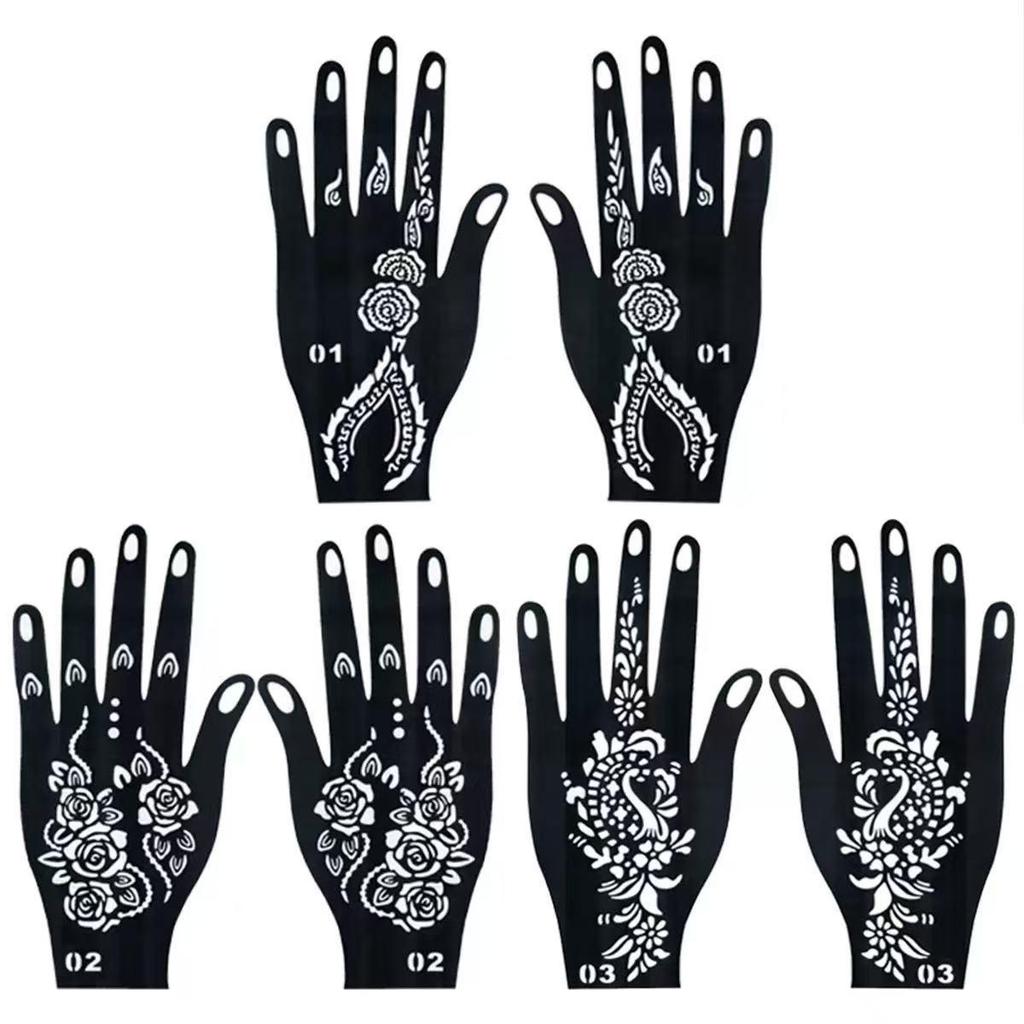 Dark Hand Tattoo Stickers: Original, Beautiful Hand-Shaped Temporary Tattoo Templates