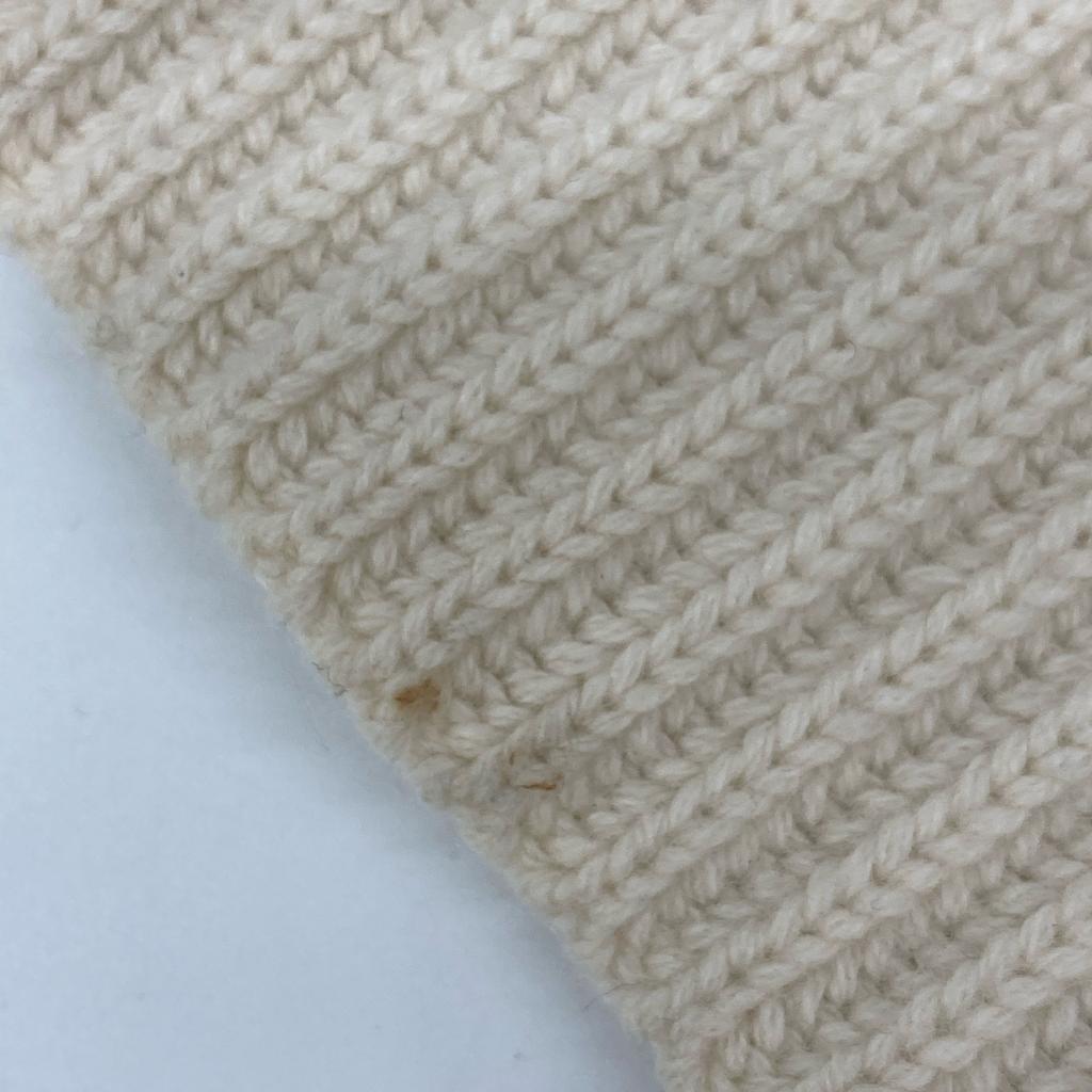 Celine 2 3BX8/6806 Ivory Wool Cashmere Phoebe Period Open Bag Design Knit Tops XS IvoryUsed