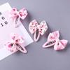 2Pcs Princess Print Bow Girls Hairpins Children Headwear Hairgrip Hair Clips Barrettes Hair Accessories