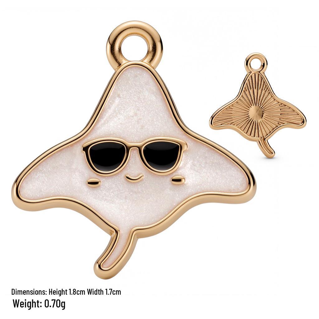 Colorful Alloy Ocean Charm Pendant for DIY Bracelets & Keychains