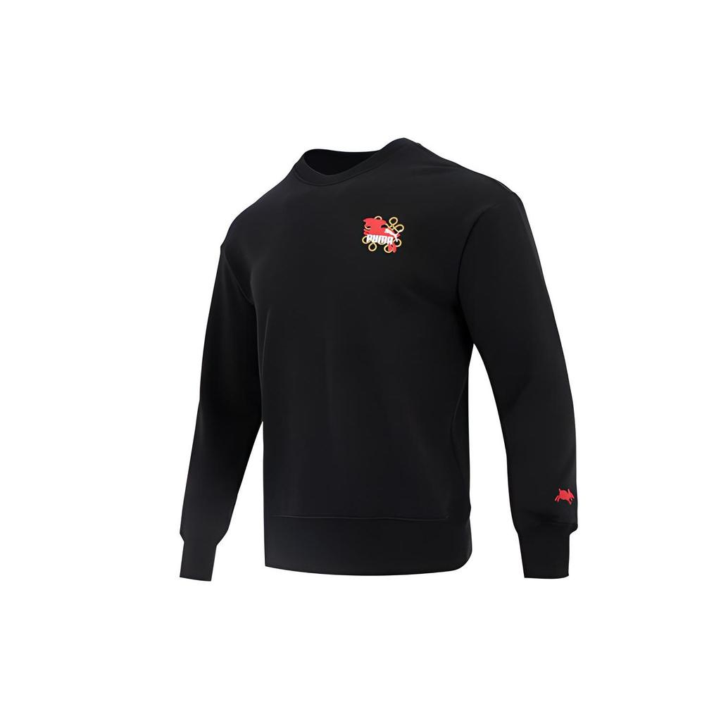 Puma Essentials Chinese New Year Graphic Crew Sweatshirt Men Tops Black 677414-01