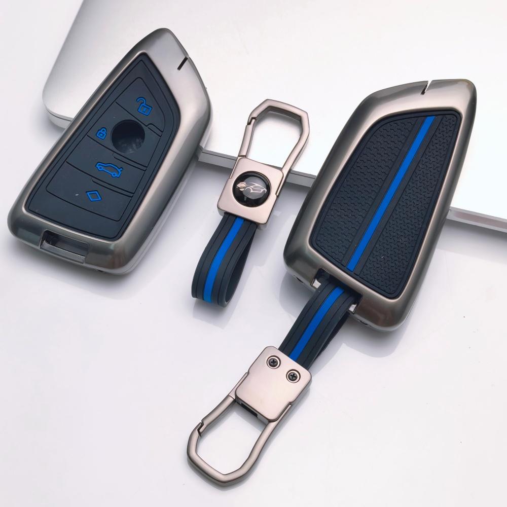 Zinc Alloy Silicone Car Key Case For BMW X1 X3 X5 X6 X7 1 3 5 6 7 Series G20 G30 G11 F15 F16 G01 G02 F48 M3 M4 M5 Accessories