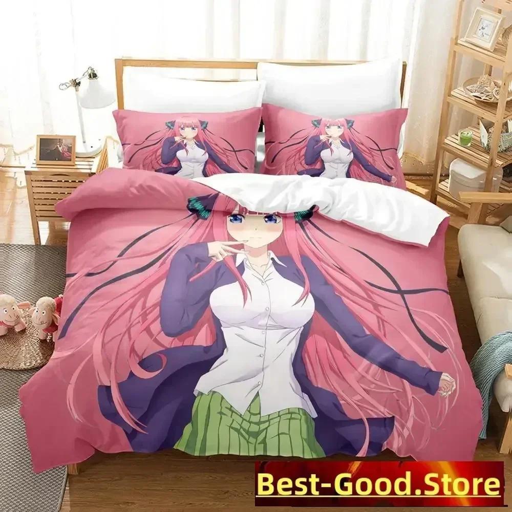 The Quintessential Quintuplets Bedding Set Single Twin Full Queen King Size Bed Set Aldult Kid Bedroom Duvet Cover Sets 3D Anime