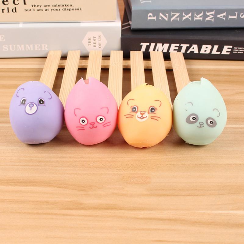 Pressure  Relief  Naughty  Egg Vent Ball Cute Face Expression Pinch Vent Toy Colorful Squeeze