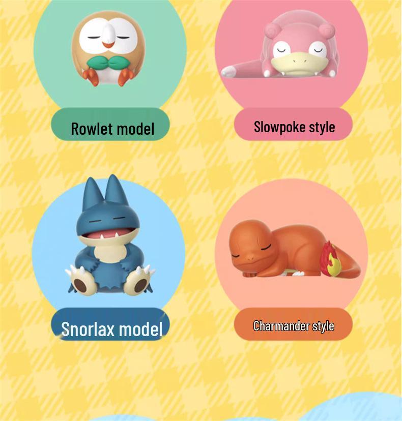 New Genuine Pokémon Leisure Series Sleeping Posture Blind Box Figurines