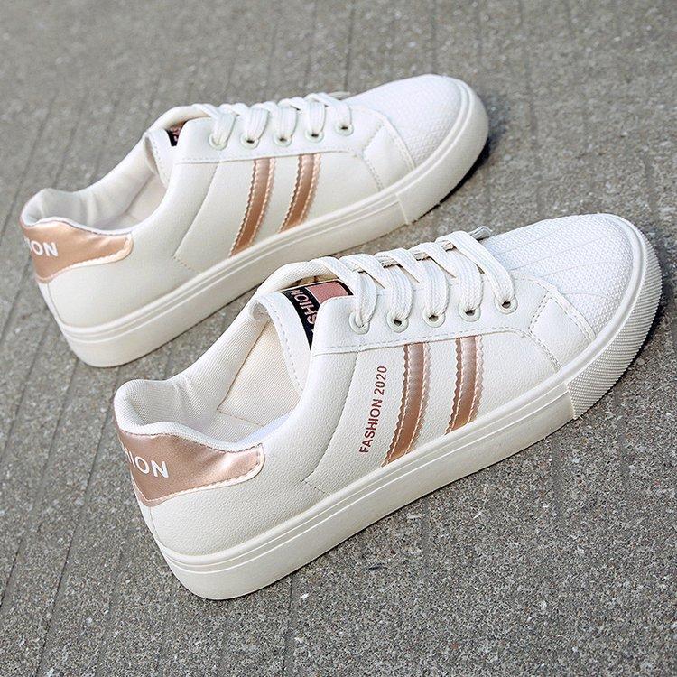 2025 spring and autumn new women's shoes women's board shoes student shoes street shooting white shoes low-top casual shoes leather tide