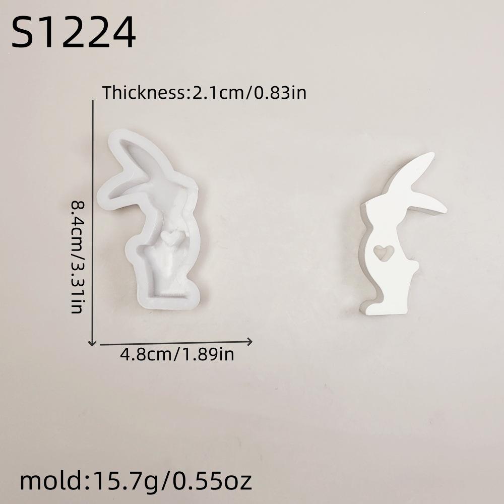 

Пасхальные кролики Сердце Свеча Силиконовые формы DIY Кролик Любовь Ароматерапия Гипс Цемент Эпоксидная смола Форма для мыловарения Поделки Домашний декор