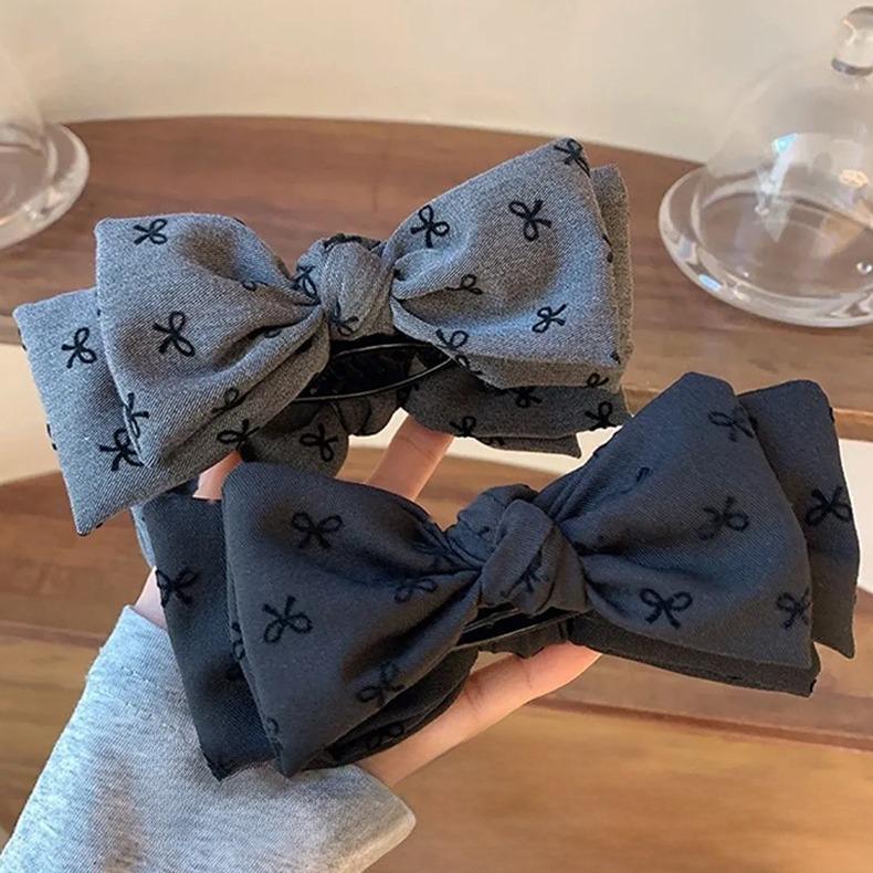 

Korean Style Bow Hairpin for Women - Elegant Ponytail & Updo Shark Clip Hair Accessory