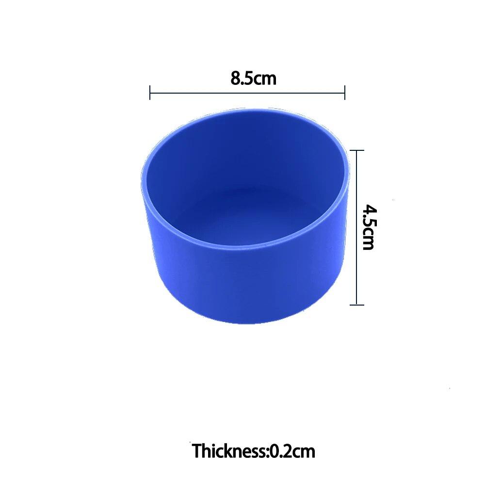 1 Stück 8,5 cm weiche Silikon-Becherbodenhülle Schutzhülse für Glaswasser-Teeflasche Anti-Schaden-Zubehör