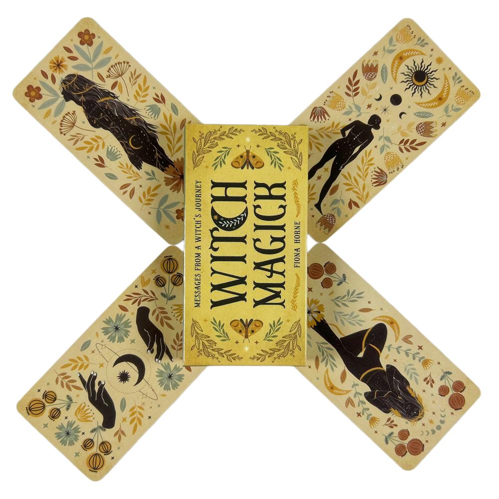Witch Magick Oracle Deck 40 Pcs Inspiration Cards With Keywords English Version Witch s Fate Divination Tarot Cards Party Game
