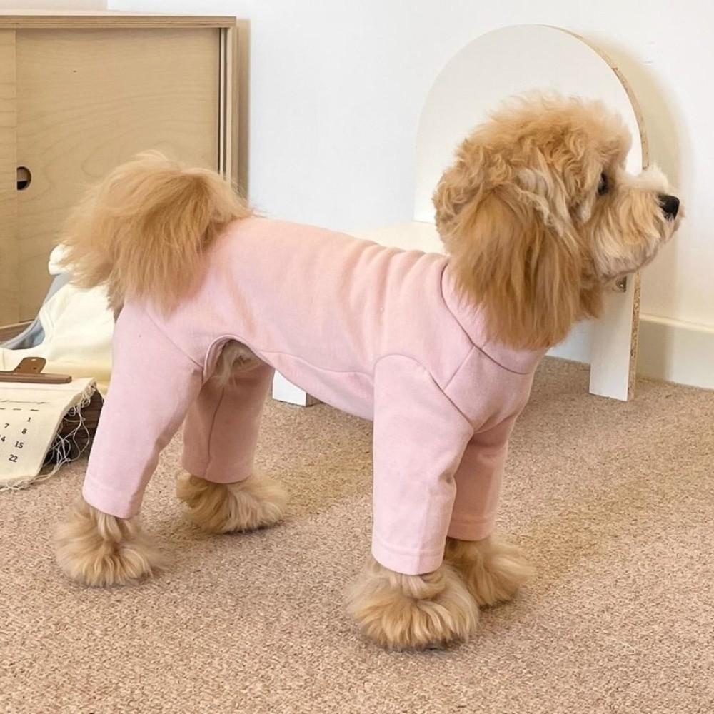Lässiger Stil Warmer Elastischer Haustier-Overall Winddichter Atmungsaktiver Hundefleece-Pyjama Weiches Bequemes Hunde-Basisshirt Indoor-Outfit