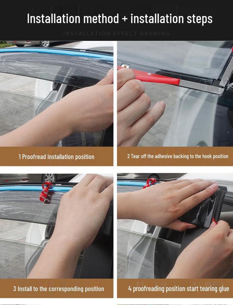 Honda Tenth Gen Accord, Civic, Lingpai, and Fengfan Car Window Rain Visor - Sun and Rain Guard for CR-V, XRV