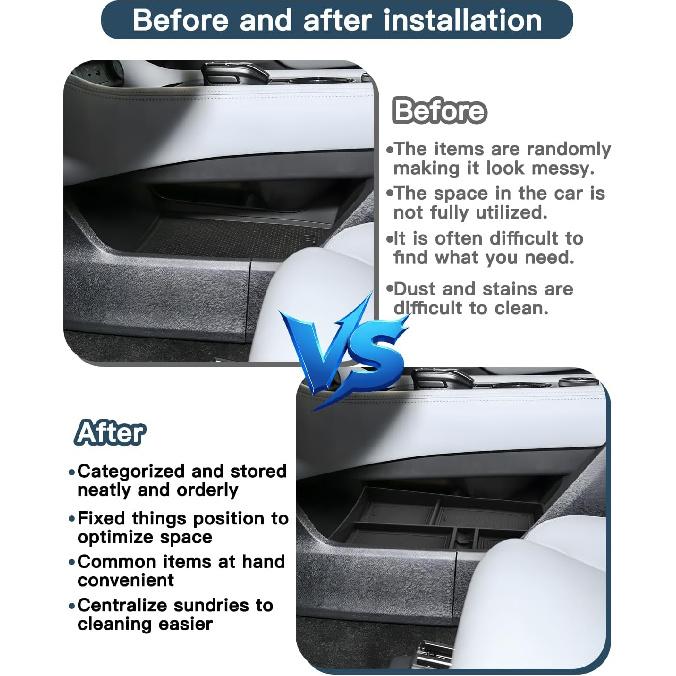 Lower Console Organizer Compatible with 2021 2022 2023 2024 2025 2026 Nissan Rogue(S/SL/SV/Platinum) Armrest Under Storage Box Tray Nissan Rogue