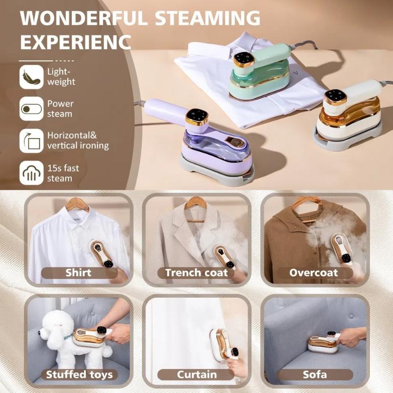 High-Power Mini Handheld Steam Iron, Suitable for Both Hanging and Flat Ironing