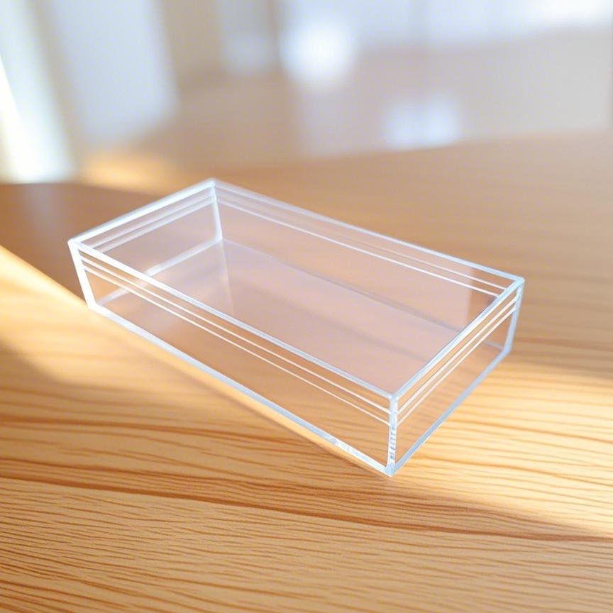 Transparent Square Acrylic Storage Box for Figures - Dustproof Food-grade Plastic, PS Wedding Candy Box with Lid