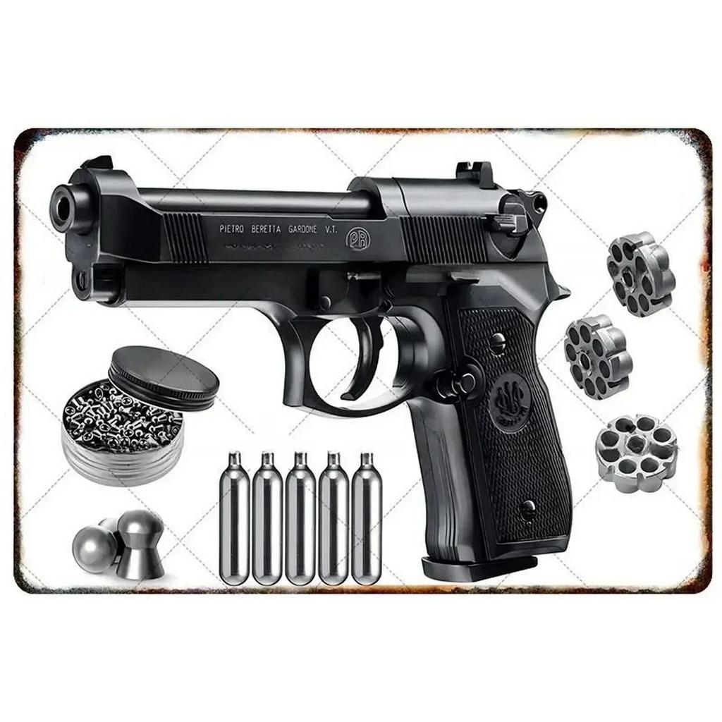 Exquisitely Designed Pistol Metal Signs: Embodying Military Sophistication, These Are the Ideal Wall Decor for Man Caves