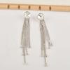 Retro Rhinestone Long Tassel Earrings: Exaggerated Socialite Style, Light Luxury for Women
