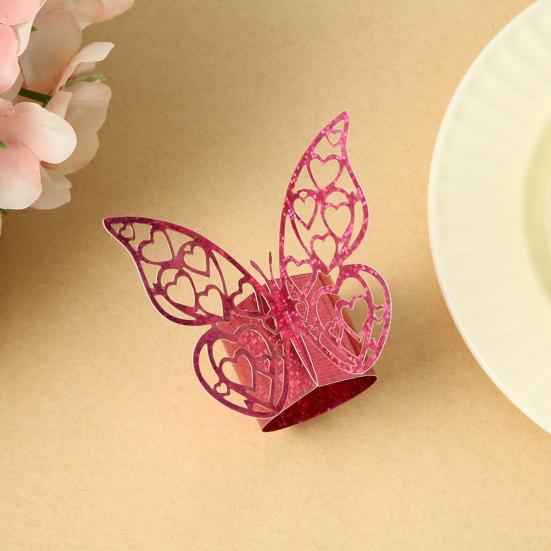 10 Pcs 3D Butterfly Gift Wrap Hollow Butterfly Glitter Wrapping Ribbon for Craft Floral Wedding Gift Wrapping