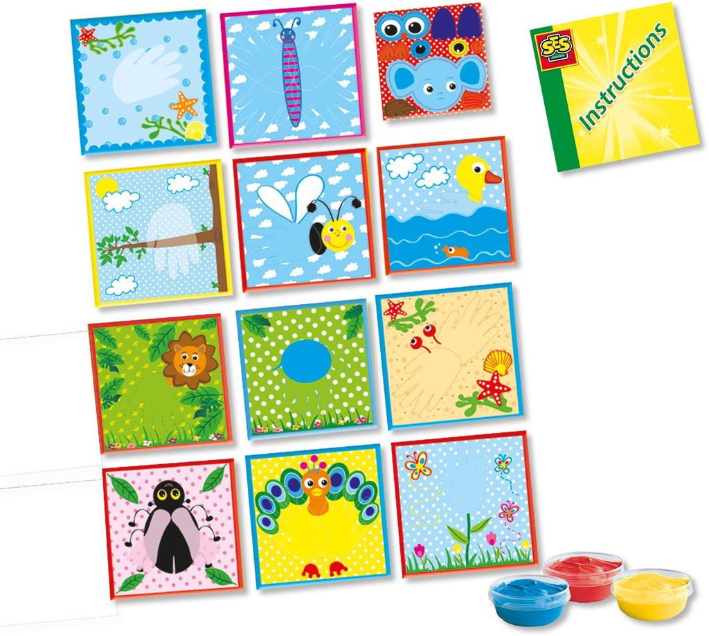 Ma première œuvre d'art - SES CREATIVE - My first - Hobby 1 - 4 - 3 peintures &amp; 11 cartes imprimées - Age : 1+