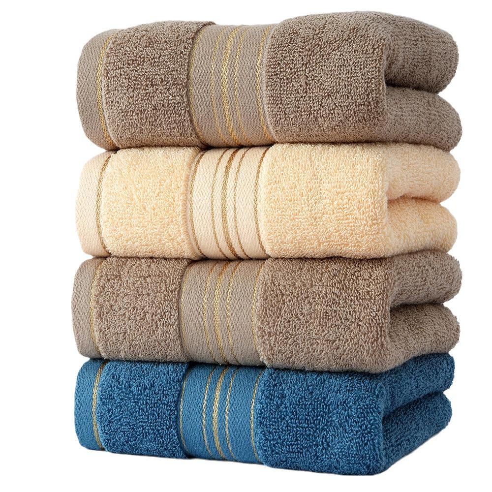 Gaoyang Dickes Reines Baumwoll-Weiches Wasserabsorbierendes Handtuch, Einfarbig, Erwachsenen-Waschlappen