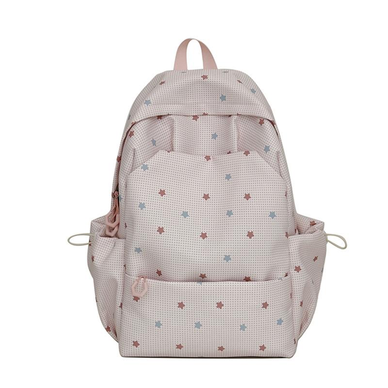 Schoolbag New Student Backpack, Gentle Style, Starry Sky Print Double Shoulder Bag, Sweet and Cute Backpack, High-appearance Casual Bag