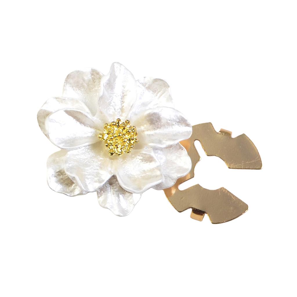 Decorative Shirt Button Covers Pearlized Flower Shape Cufflinks Clip For Shirt Jackets Dress Costume Uniform Decoration