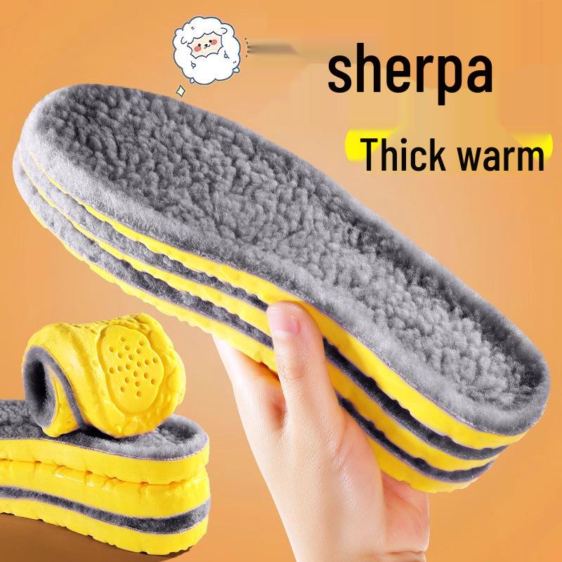 Unisex Cashmere Wool Winter Insoles: Breathable, Anti-Slip, Sweat-Absorbing, Deodorizing