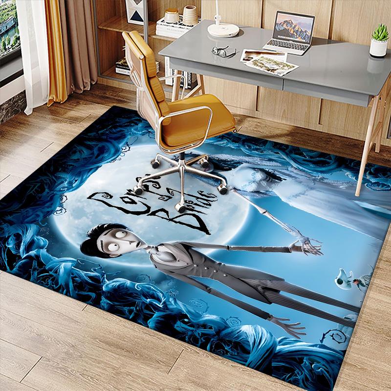 sorrow love The Corpse Bride Printed Absorbent Washable Carpet, Non-Slip Bathroom Mats, Kitchen Rugs, Yoga Mat,Living Room Entrance, Camping Picnic Ru