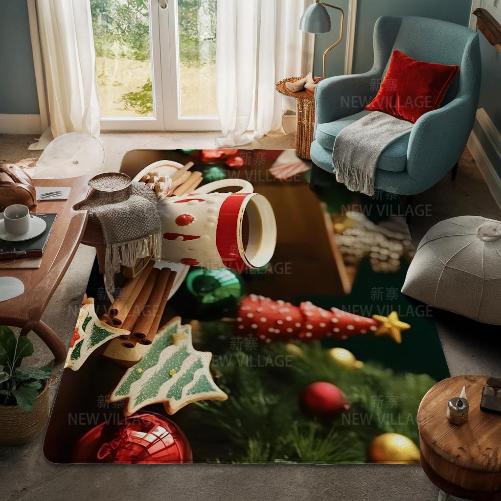 House entrance carpet Home door mat Living Room Bath Foot bathroom non-slip water absorption rugs bath Merry Christmas winter