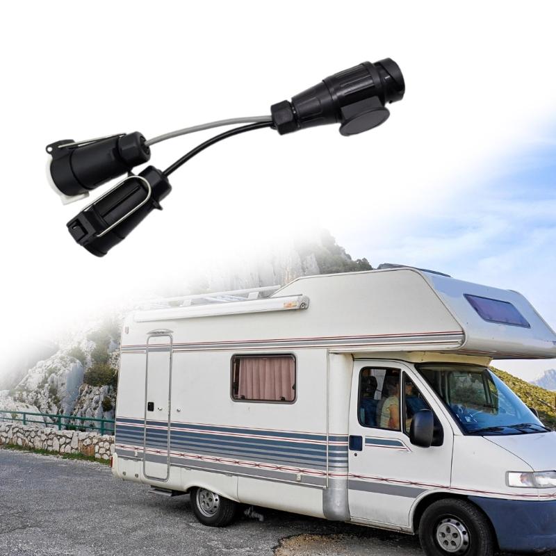 7 Way Trailer Plug Extension Cord Heavy Duty 7 Pin to 13 Pin Wiring Harness Cable Tow Wiring Connector