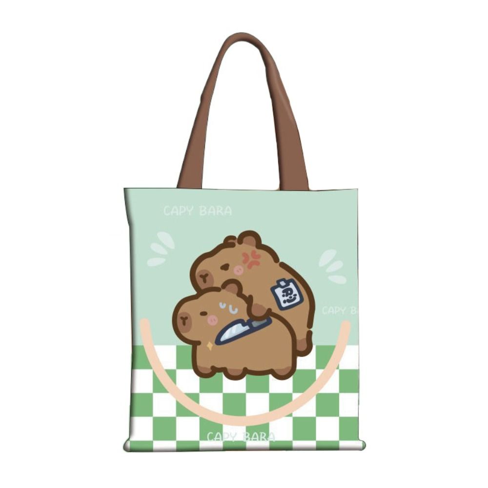 Tote Bag Cute Capybara Bags Canvas Large Capacity Capibara Handbag  Unisex