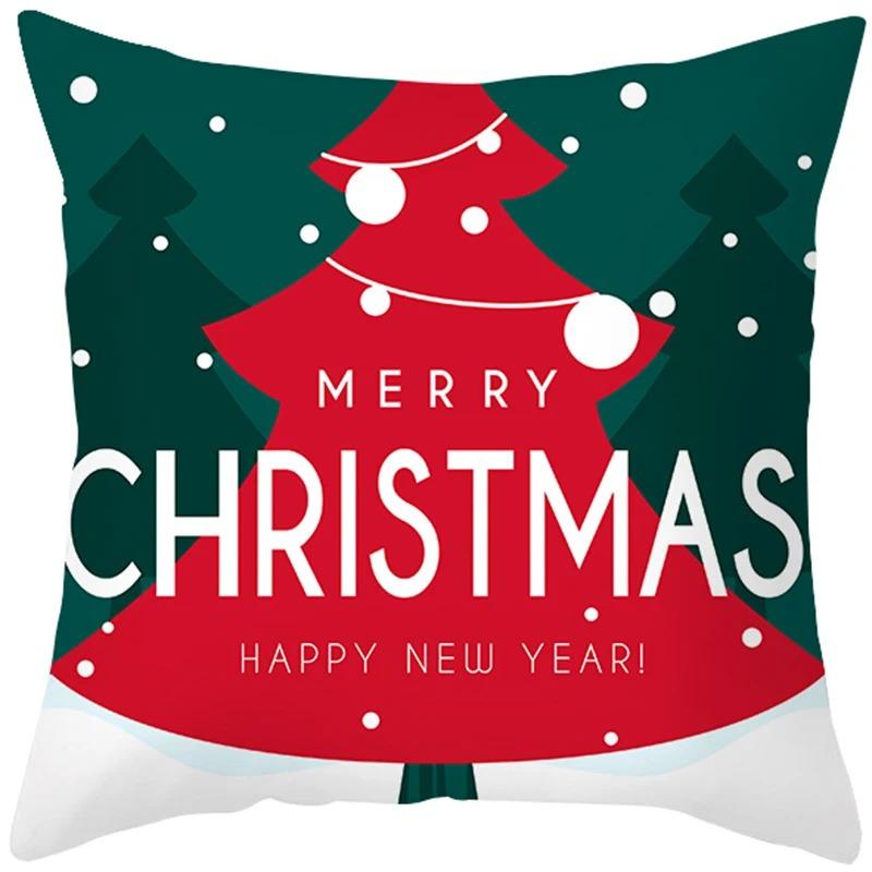 Christmas Themed Pillowcases Car Accessories Office Santa Claus Living Room Sofa Home Pillowcases