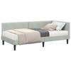 Corner Bed Frame with Mattress Other 2 Pcs Light Grey Velvet