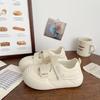 Little white shoes women's summer sandals Velcro bread shoes big head board shoes round head shallow mouth platform shoes