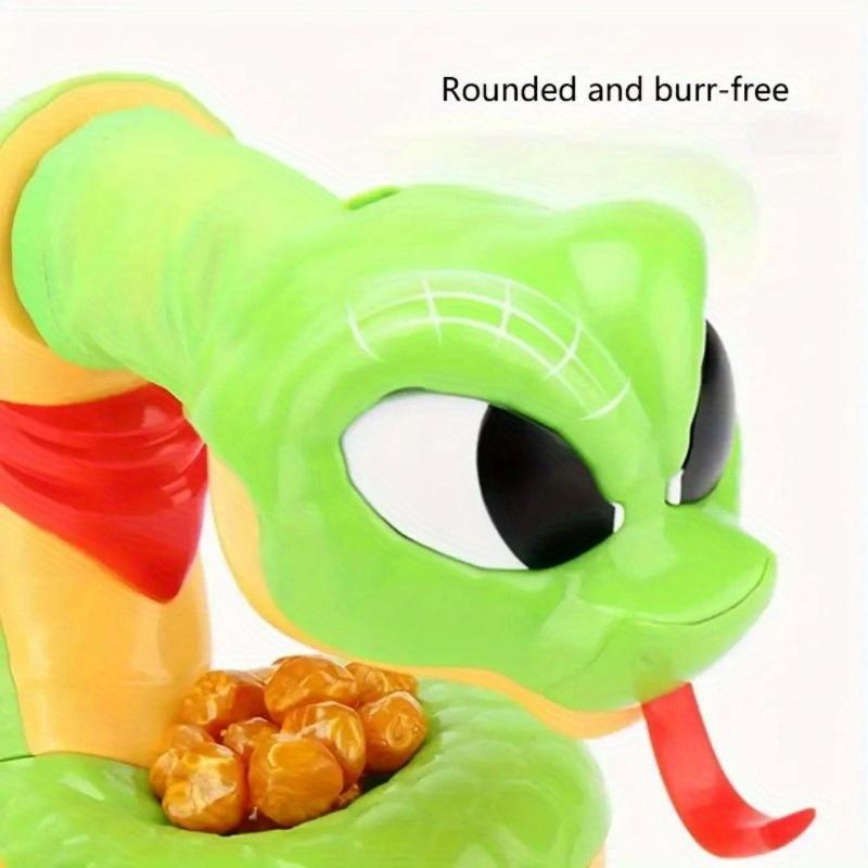 Kids Electric Rattlesnake Toy  Battery Powered Desktop Trick Game with Cartoon Snake,Cowboy Hat Treasure Coins,Interactive Sound Effects for Christmas