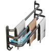 Modern Aluminum Wallmounted Towel Rack With Antimildew Finish For Bathroom And Kitchen Storage